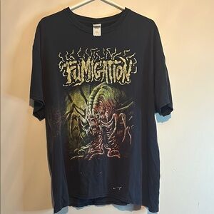 Black Graphic T-Shirt with Monster Design